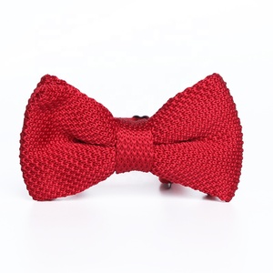 27 <span class=keywords><strong>colores</strong></span> Super calidad adulto agradable puro Color sólido liso preatado tejido niño hombres pajaritas punto cuello corbata hombre para hombres al por mayor - Product Image 3