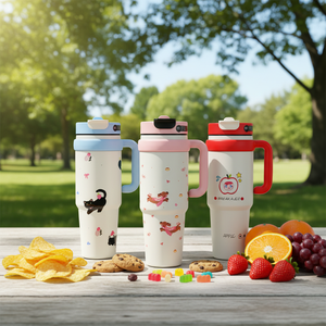 ขวดน้ำความจุขนาดใหญ่316แก้วกาแฟเก็บความร้อนเด็กผู้หญิงถ้วยใส่น้ำแข็งสุดสร้างสรรค์สีสันสดใสของขวัญสำหรับธุรกิจการเดินทางใหม่สำหรับการตั้งแคมป์ - Product Image 1