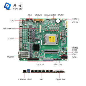 Motherboard industri Intel LGA1700 I3 I5 I7 I9 2 DDR5 64GB Firewall HD VGA 6 I226V 2.5G LAN 2 I210AS serat Gigabit Motherboard - Product Image 3