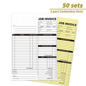 <span class=keywords><strong>2</strong></span> 3 4 phần liên tiếp đánh số hóa đơn sổ nhận đơn đặt hàng làm việc cho doanh nghiệp nhỏ 50 bộ mỗi miếng bọc bìa sau - Product Image 5