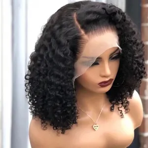 African american hd transparent lace front human hair wig kink curly ,dropshipping wigs lace frontal human hair