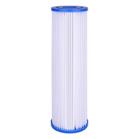 Cartouche de filtre à eau plissée en polypropylène YUNDA certifiée NSF ISO9001, 10 pouces, 20 microns, pour nettoyage facile, pour toute la maison
