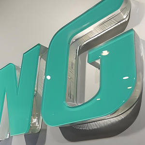 Letreros LED de Fabricación 3D Personalizados, <span class=keywords><strong>Letras</strong></span> Metálicas Retroiluminadas, Diseño de Montaje en Pared Flotante, para Sede Corporativa, Hoteles, Decoración IPX7 - Product Image 1