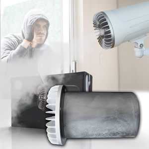 Télécommande IP alimentée par batterie bouton SOS capteur de mouvement déclenché sécurité <span class=keywords><strong>antivol</strong></span> générateur de brouillard 150 mètres cubes - Product Image 4