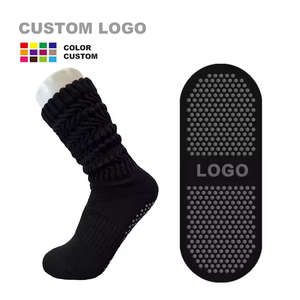 OEM Personalized Winter Slouch <b>Socks</b> Anti-Slip Grip Pilates Crew Sports <b>Socks</b> Custom Logo High Quality - Product Image 2