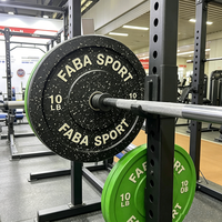 Plaques de poids en caoutchouc noir haute qualité résistantes à la chaleur pour équipement de gym, haltérophilie et musculation
