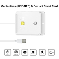 Lector de Tarjetas Inteligentes USB ZOWEETEK, Lector de Tarjetas de Crédito, Identificación, SIM, SIS, CAC, IC, NFC, RFID sin Contacto