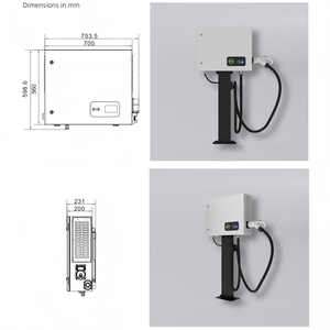 Dc 20/30/40kw EV sạc RFID/mật khẩu/autostart chức năng ocpp1.6 IP54 bảo vệ tùy chọn 4.3/5/7 inch màn hình cảm ứng 400V đầu vào - Product Image 2
