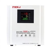 Régulateur de tension monophasé 5KVA entièrement automatique en cuivre, modèle SVC/TND, avec écran LCD pour applications 50Hz