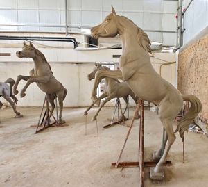 Statue de cheval en bronze de haute qualité jument et sculpture de <span class=keywords><strong>poulain</strong></span> à vendre - Product Image 4