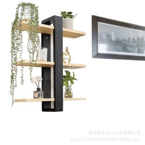 Wooden Wall Mounted <b>Shelf</b> 3 Tier Floating Storage Rack For Living Room <b>Bedroom</b> Study - Product Image 5
