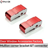Connecteur en T pour cornière de fenêtre, connecteur de cornière en acier ODM, support de jonction transom, connecteur en T à clipser pour cadre de fenêtre