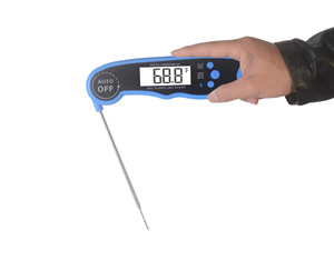 Thermomètre numérique de cuisine pour viande et barbecue, pliable, en acier inoxydable, avec rétroéclairage, best-seller - Product Image 3