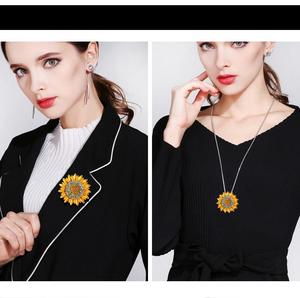 <span class=keywords><strong>Broche</strong></span> de fleur jaune en strass pour femmes <span class=keywords><strong>Broche</strong></span> de tournesol en émail Crystal Plant <span class=keywords><strong>Broche</strong></span>, Charm Sun Flower Coat Brooch for Womenrooch - Product Image 4