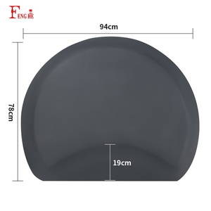 2 '<span class=keywords><strong>x</strong></span> <span class=keywords><strong>3</strong></span>' 'แผ่นรองเก้าอี้แบบตั้งสำหรับร้านตัดผมหนาดำครึ่งวงกลม1/2 "หนาเสื่อเก้าอี้ตัดผม - Product Image 2