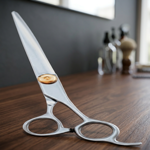 Juego de Corte de Pelo Profesional con Logotipo Personalizado ASAP, Elegante y Sostenible, Espejo de Acero Inoxidable, Navaja de Afeitar Recta y Tijeras - Product Image 1