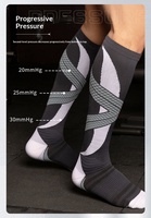 Chaussettes de compression sportives professionnelles en tricot ODM, longues, anti-frottement, en nylon, très vendues à l'international