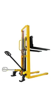 Facile funzionamento idraulico manuale sollevatore a mano Pallet Stacker con 1.5 tonnellate di capacità idraulico Stacker manuale