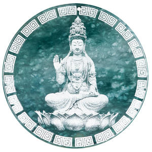 หยกเจไดต์ธรรมชาติ พระอวโลกิเตศวรา จี้หยกน้ำเงิน หยกเจไดต์ชนิดน้ำเงิน สไตล์จีน ของขวัญสำหรับทุกเพศ พร้อมใบรับรองการประเมินราคา C132 - Product Image 1