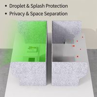 Écran de confidentialité de bureau pliable sur mesure à 3 panneaux en feutre PET, cloison acoustique autoportante pour bureau et étude