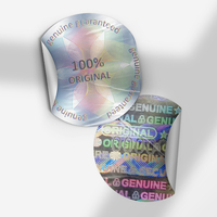 Stiker Hologram PET Terukir Laser, Stiker Barcode Botol yang Dapat Diikuti Jejak, Stiker Hologram Die-Cut untuk Autentikasi