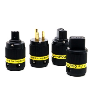 Giắc Cắm Schuko 15A 20A YIVO XSSH Âm Thanh Tự Làm OEM Đồng Nguyên Chất Mạ Vàng HIFI Phích Cắm Đầu Nối Điện Chuẩn Mỹ EU + IEC Cái - Product Image 1