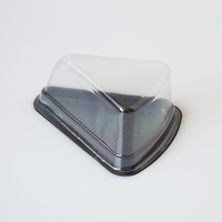 Boîte à gâteaux triangulaire en plastique transparent, conteneurs à gâteaux/desserts/boulangerie/pâtisserie avec couvercle, vente en gros