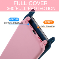 Coque de téléphone portable suspendue avec cordon tour de cou en silicone antichoc et étanche, design sportif, 15 couleurs pour iPhone 17 et 15