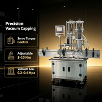 Machine de capsulage rotative électrique automatique sous vide pour flacons pharmaceutiques, bouteilles de boissons en verre, serrage de bouchons en aluminium, conforme aux normes FDA