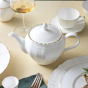 Service de table crocheté en porcelaine, vaisselle de cuisine, assiettes de Restaurant de luxe, allemand <span class=keywords><strong>portugais</strong></span> et américain, en céramique blanche - Product Image 5