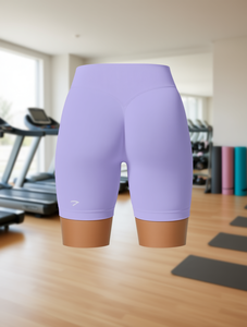 Shorts de sport pour femme 7 All Mankind, taille haute élastique sans couture, en tricot Spandex/Nylon léger, coupe ajustée, avec logo, Printemps-Été - Product Image 2