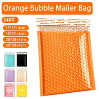 Pochette d'expédition matelassée orange métallisée, enveloppes auto-adhésives anti-humidité pour écouteurs et petits accessoires électroniques