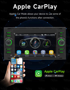 BQCC Autoradio multimédia universel 7 pouces Carplay Android 2Din Écran IPS Moniteur RGB RDS AM FM Stéréo de voiture USB Ford Transit - Product Image 2