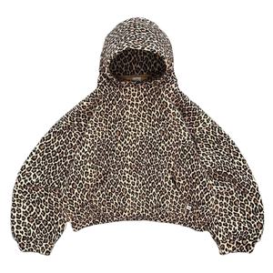 Sudadera con Capucha Oversize de Algodón 100% con Diseño Personalizado y Logotipo OEM, Estilo Urbano Y2K, Tejido Terry, Holgada, con Estampado de Leopardo Completo, para Exteriores - Product Image 4