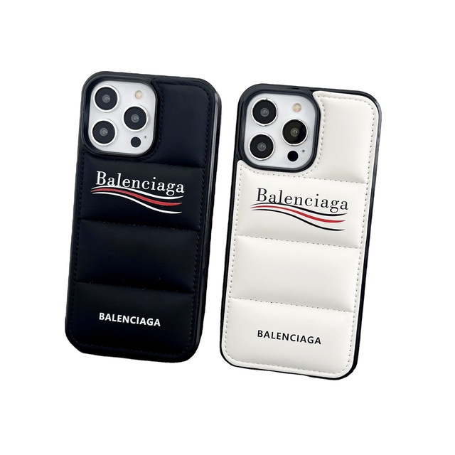 Diamond Brand BR Logo 3D Puffer Phone Case for 16 Soft Touch PU+PC Without Holder B2B Bulk