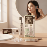 Lotion colorante capillaire professionnelle semi-permanente sans ammoniaque à base de plantes, couvrant 100 % des cheveux gris, couleur longue durée pour femmes et hommes