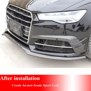Expédition rapide A6 C7 Sline S6 véritable fibre de carbone pare-chocs avant lèvre inférieure becquet pour <span class=keywords><strong>Audi</strong></span> A6 C7.5 S6 berline 2016 2017 2018 - Product Image 6