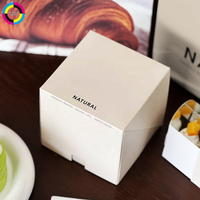 Caja de Cartón de Lujo para Pasteles con Tapa Plateada, Envase Desechable de Grado Alimenticio para Postres, Pasteles y Repostería