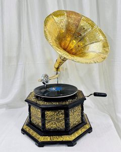 Tourne-disque Gramophone Original/Fonctionnel, Support de Disque 78 RPM en Céramique 8g Écologique de Haute Qualité, Design Coastal - Product Image 1