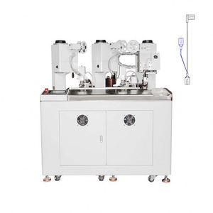 Machine de sertissage de connecteurs de câble combinés automatiques à 3 extrémités et 2 fils équipement de pressage à peler OEM - Product Image 5