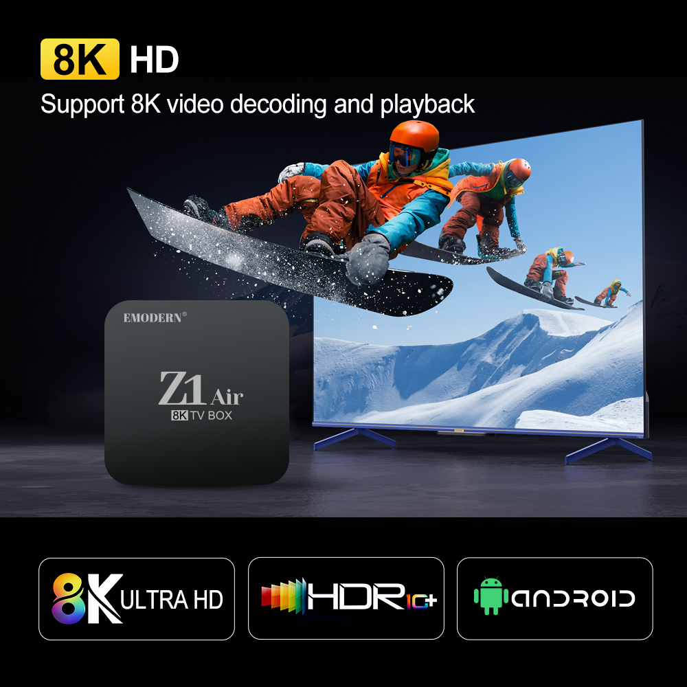 OEM Factory Z1 Air 8K Android TV Box - Android 11, 2GB RAM, 16GB