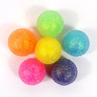 Balles Squishy TPR à presser pectine paillettes poudre remplie jouet anti-Stress pour enfants et adultes