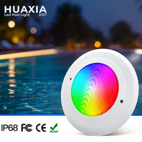 Lampu Kolam Renang LED RGB HUAXIA, Dapat Berubah Warna, Tahan Air IP68, Lampu Kolam Bawah Air, Terpasang di Dinding, Dilengkapi Remote Control, Bersertifikasi CE RoHS