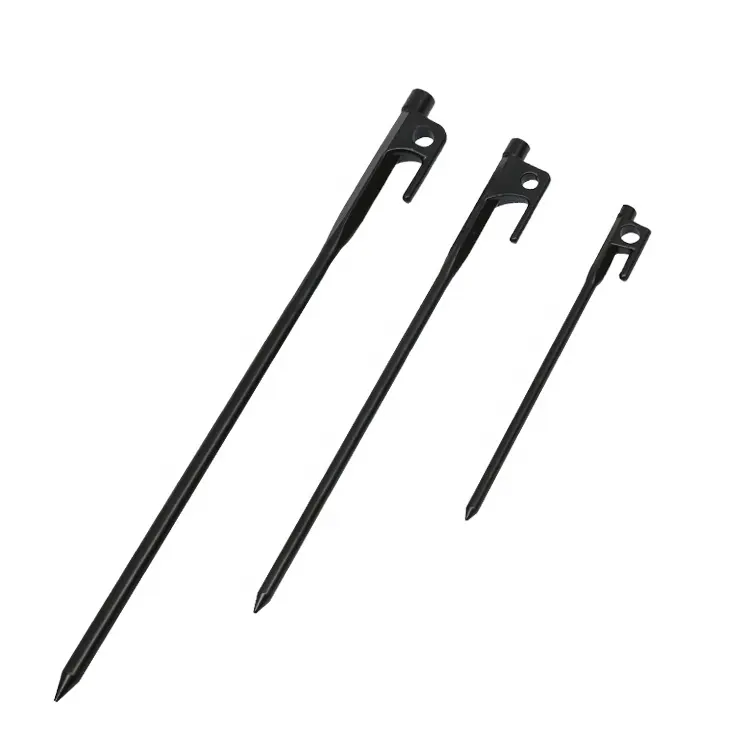 Outdoor Metal Accessories Factory Hiking Heavy Durable Iron Casting Tent Stakes Camping Steel Pegs Manufacturers