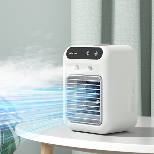 Wireless 1800mAh Rechargeable air Conditioning Fan, Indoor Mini USB air Cooler Fan, Outdoor Portable Humidifier Fan