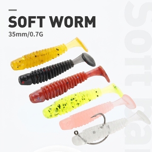 WildTrek OEM 35mm 0.7g Micro Paddle Tail Grub Nervuré en PVC, Mini Leurre Souple <span class=keywords><strong>pour</strong></span> <span class=keywords><strong>Truite</strong></span>, Panfish, Perche et Pêche en Eau Douce - Product Image 1