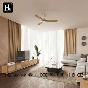 New product energy-saving DC motor with 3 blades, black, living room and <b>office</b>, 52 inch <b>ceiling</b> fan with LED <b>lights</b> - Product Image 3