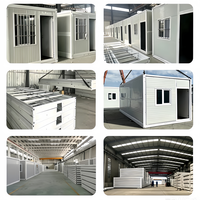 Bâtiment de bureau modulaire en panneaux sandwich d'acier pliables et empilables, durable, avec structure antirouille, design contemporain 5