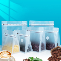 Recyclable Transparent Givré Personnalisé Imprimé En Plastique De Qualité Alimentaire Zipolck Pochette Bonbons Biscuits Grain De Café Stand Up Sacs D'emballage