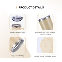 Mug à café personnalisé de 10 oz (300 ml), gobelet isotherme, tasse de voyage à double paroi en acier inoxydable, mug à bière